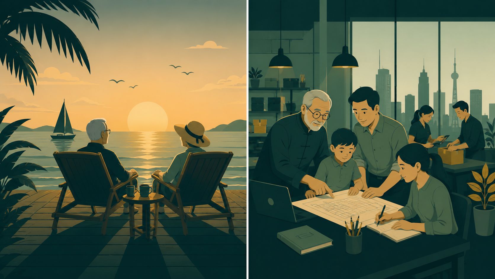 Western Retirement Culture vs Asian Wealth Culture