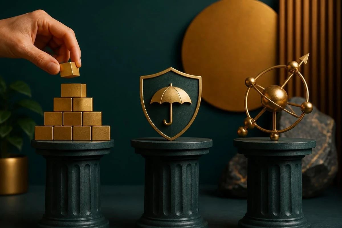 Risk management components in wealth building
